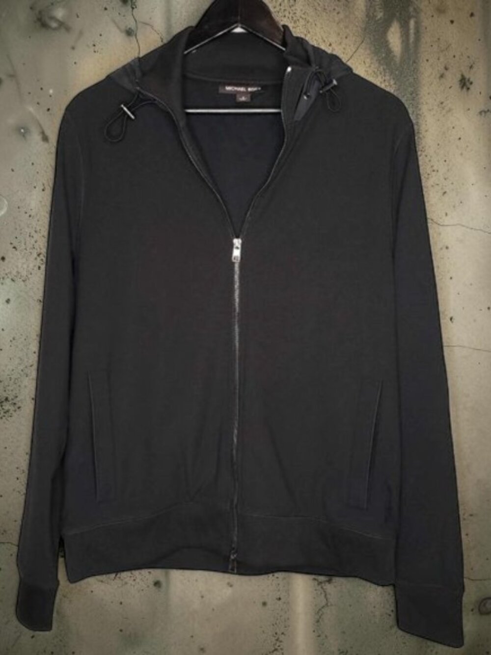 Michael Kors Full Zip Windbreaker Back Sweater Hoodie Jacket Mens Preppy M